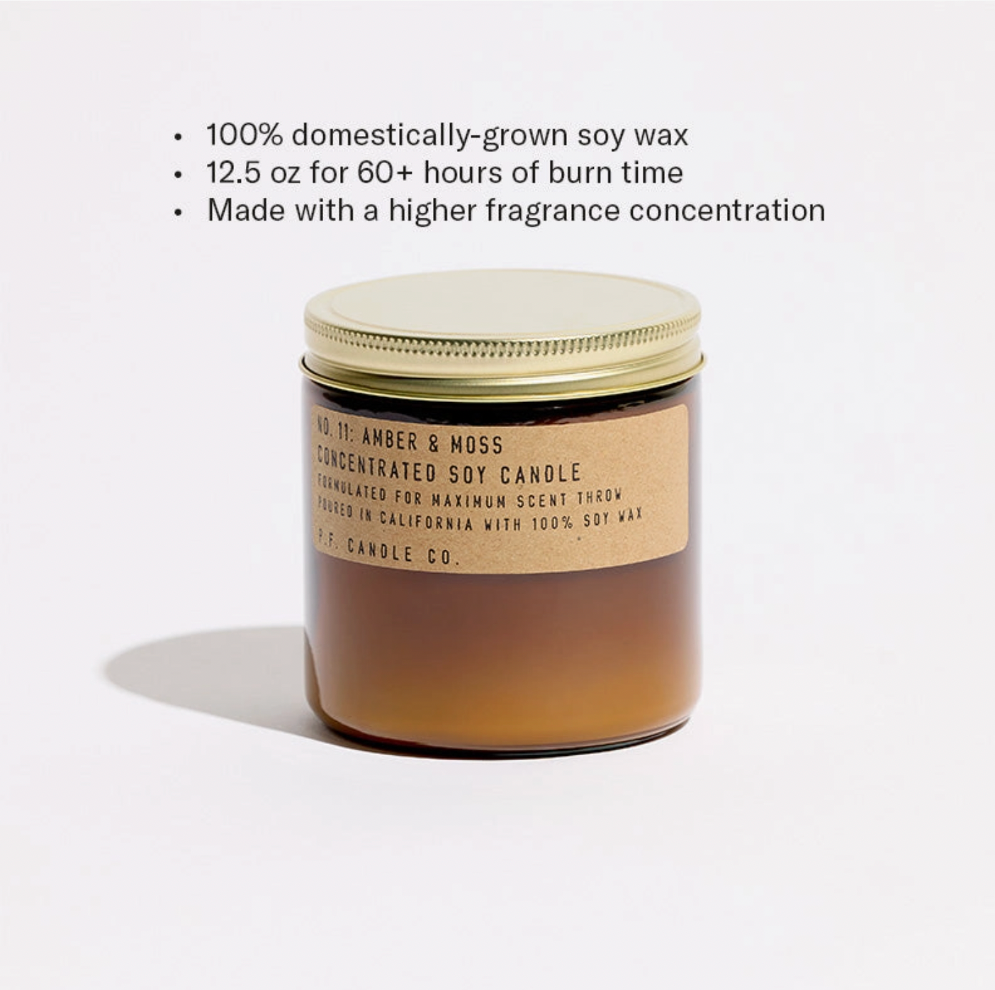 Amber &amp; Moss - 12.5 oz Large Concentrated Candle