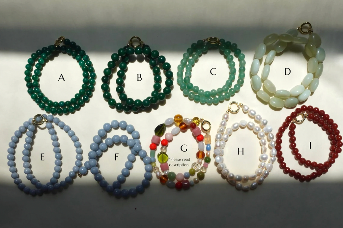 18 inch Beaded Necklaces by Oui Chef Studios