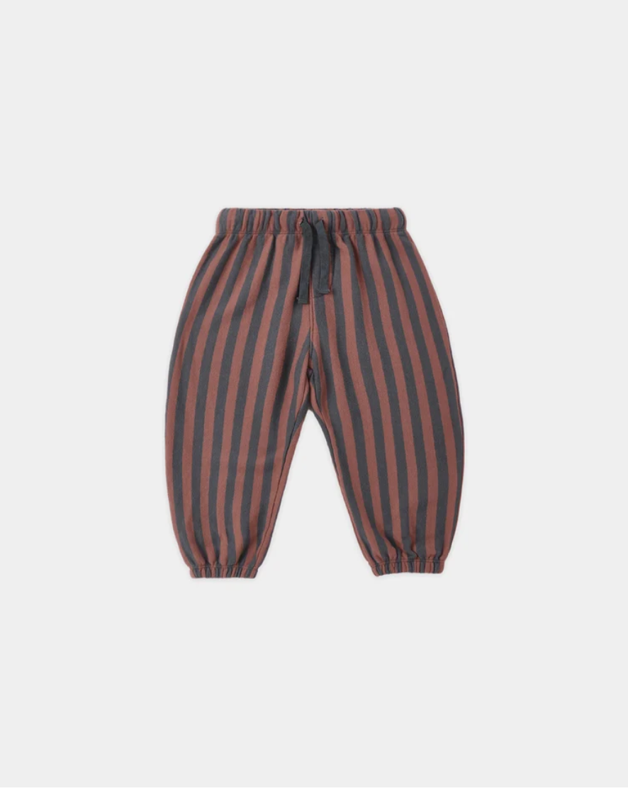Rylee + Cru Relaxed Jogger Mulberry Stripe