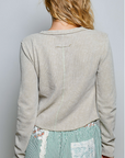Birdie Button Down Thermal Knit Top