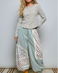Birdie Button Down Thermal Knit Top