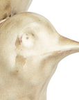 Stoneware Bird w/ Bowl, Cream Color