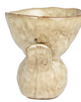 Stoneware Bird w/ Bowl, Cream Color