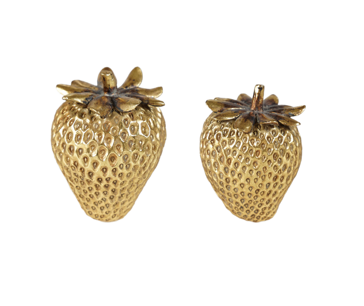 Resin Strawberries, Gold Finish