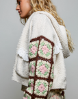 Granny Square Ruffle Cardigan