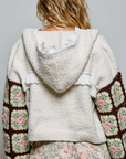 Granny Square Ruffle Cardigan