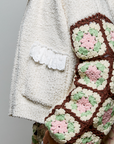 Granny Square Ruffle Cardigan