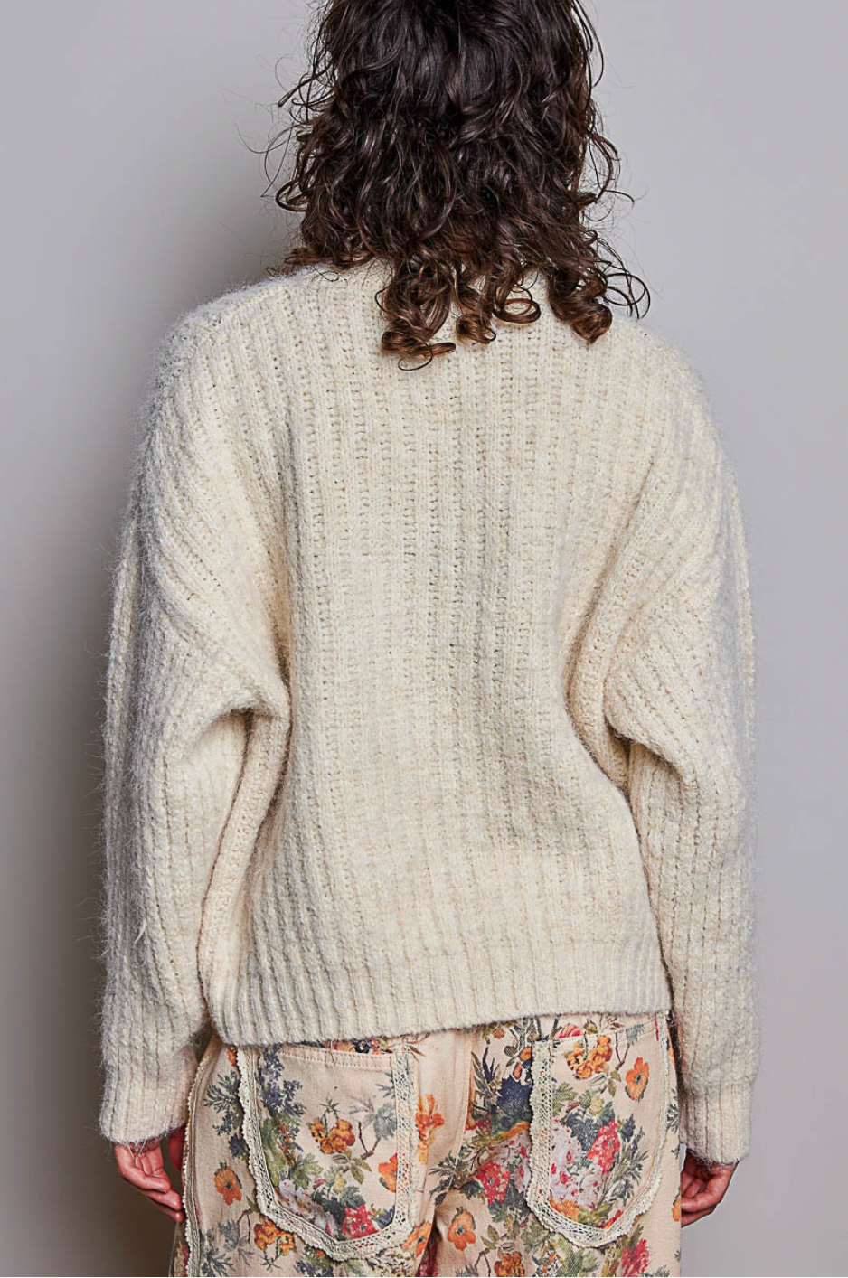 Cozy Heart Button Sweater