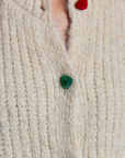 Cozy Heart Button Sweater
