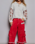 Berber Knit Pullover Granny Crochet Sweater