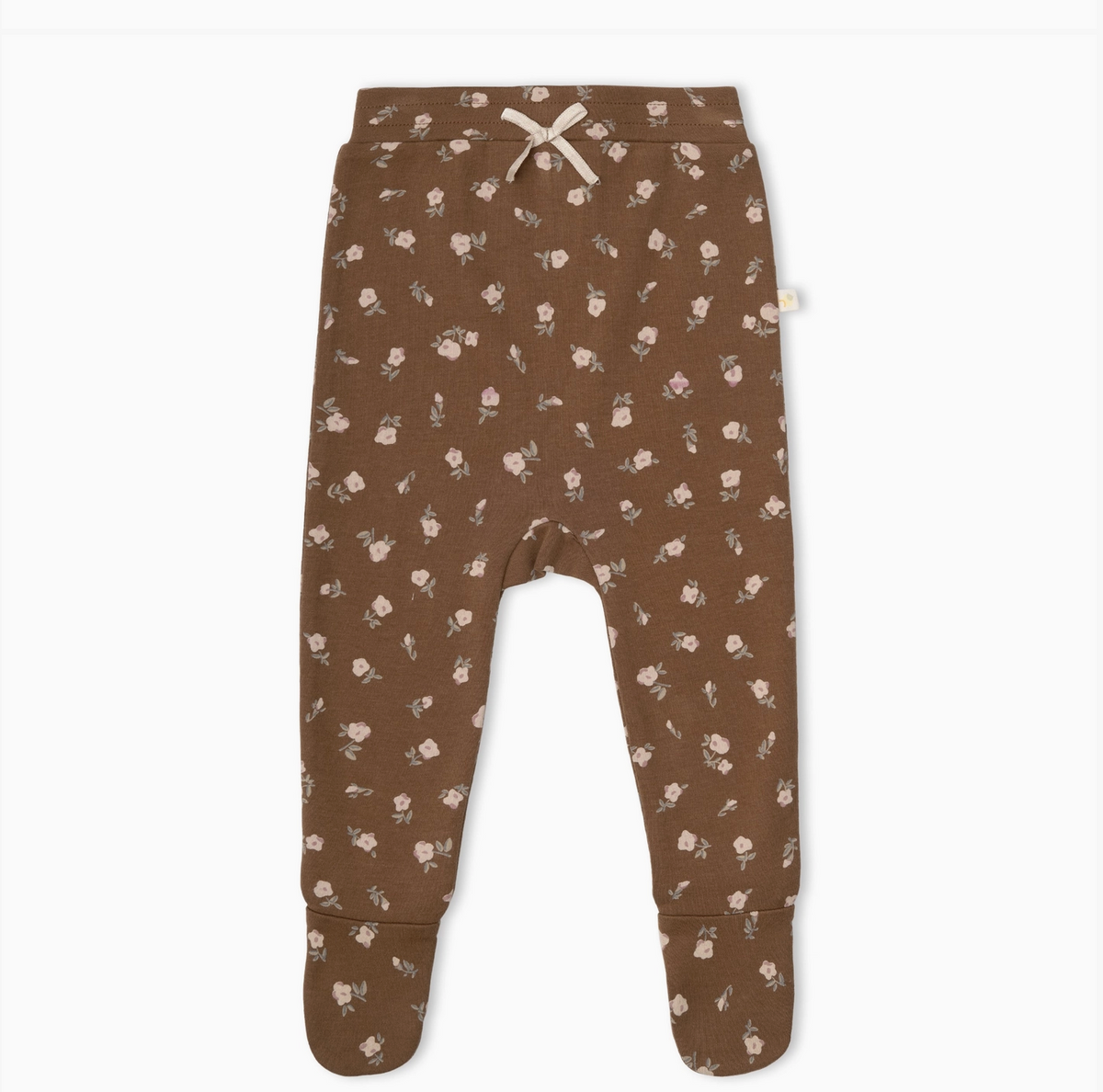 Organic Kimono Top &amp; Footed Pants Set - Primrose