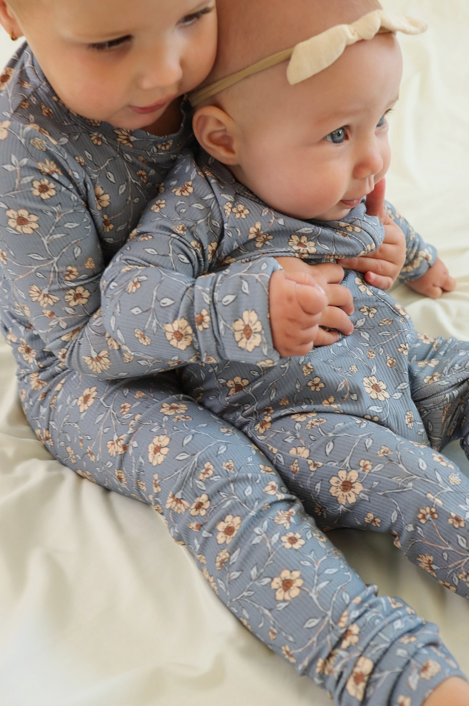 Cottage Floral (Ribbed) Bamboo Zip Pajamas