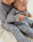 Cottage Floral (Ribbed) Bamboo Zip Pajamas