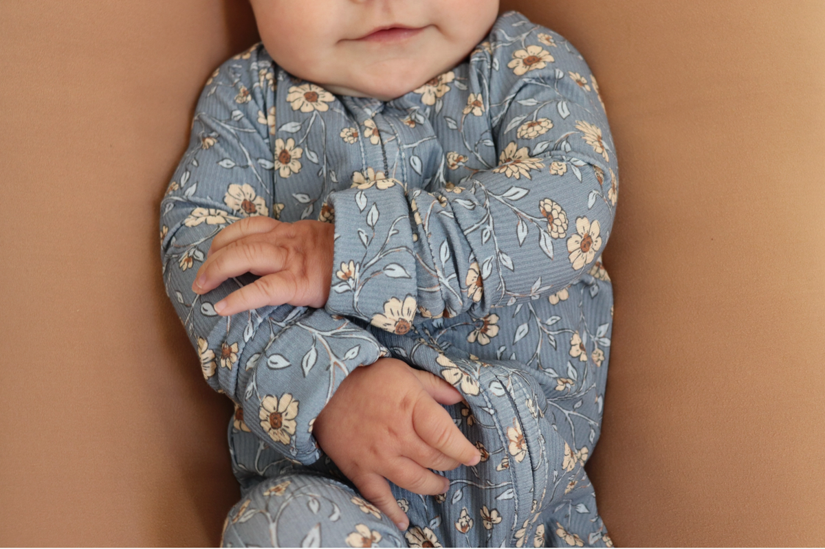 Cottage Floral (Ribbed) Bamboo Zip Pajamas