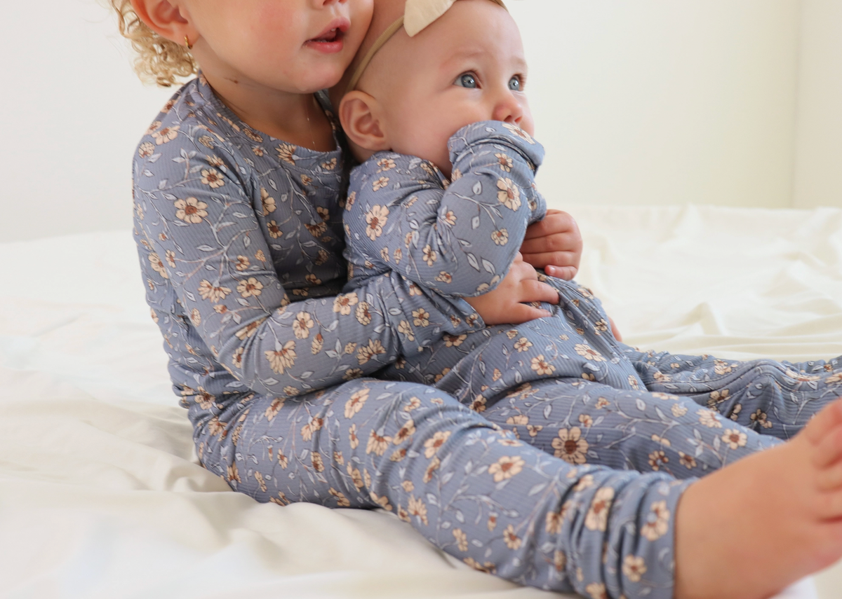 Cottage Floral (Ribbed) Bamboo Two-Piece Pajamas