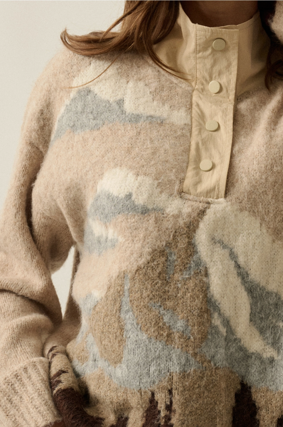Landscape Quarter-Zip Pullover Sweater