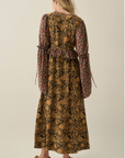 Kira Floral Bell-Sleeve Maxi Dress