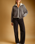 High Neck Zipper Closure Jacket