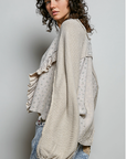Colbie Ruffle Trim Thermal Pullover