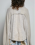 Colbie Ruffle Trim Thermal Pullover