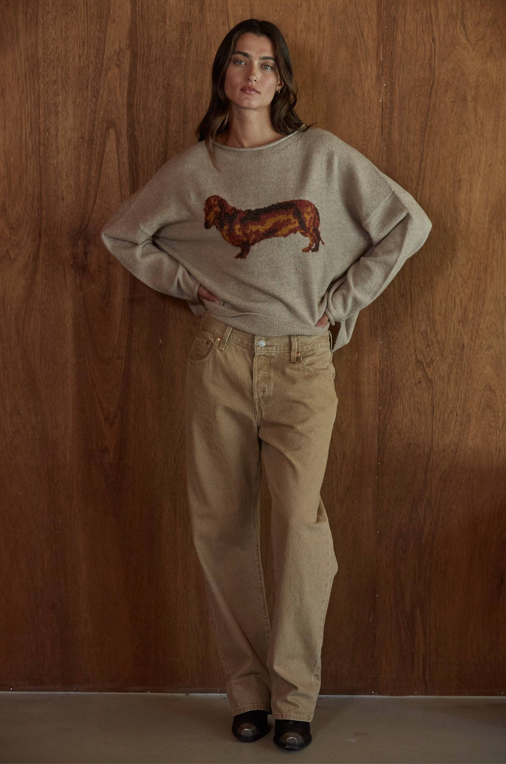 Dachshund Knit Pullover Sweater
