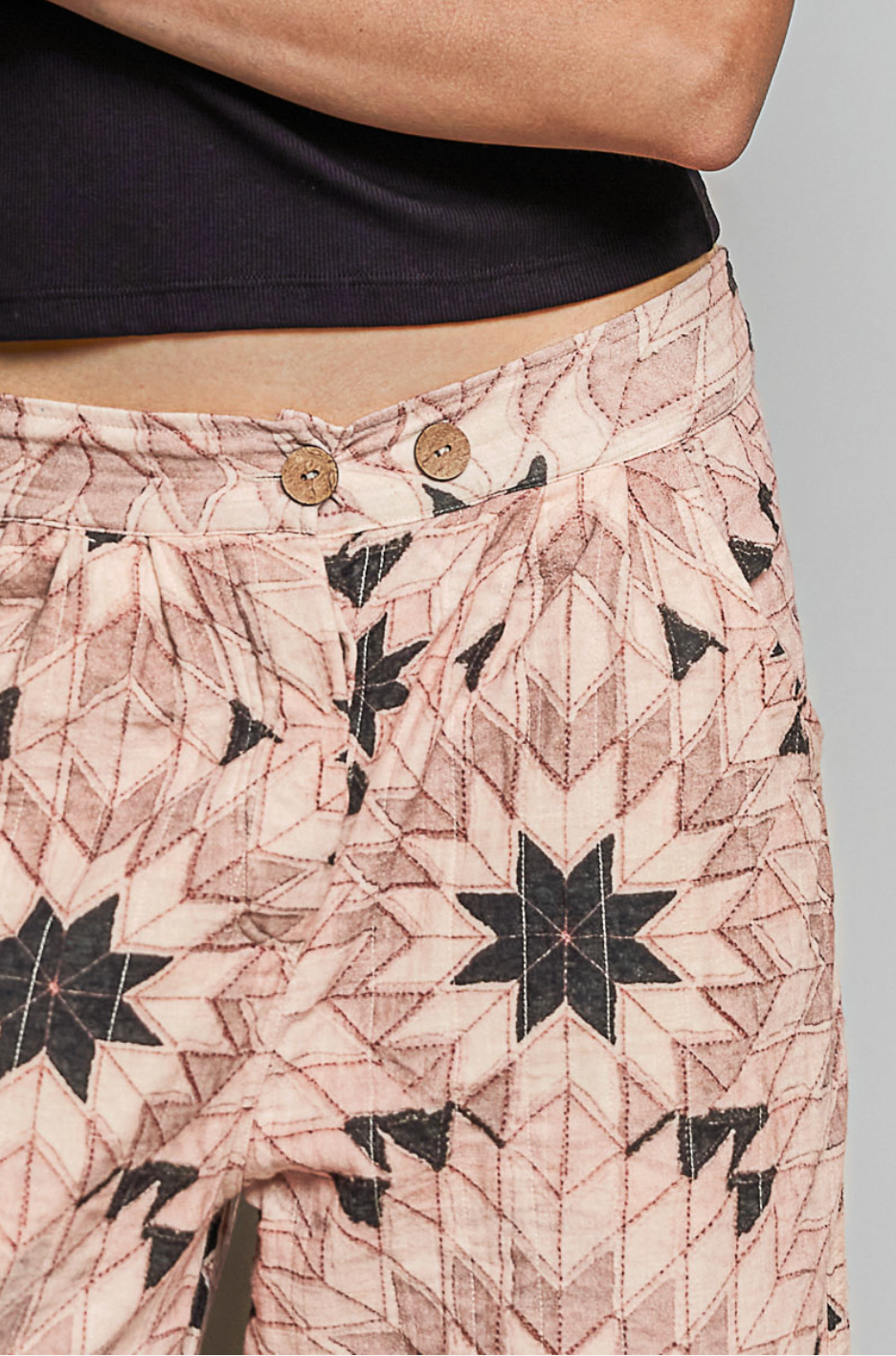 Nara Geometric Star Wide Leg Pants