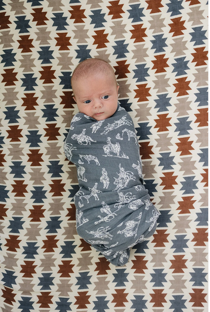 Mebie Baby  Wild West Muslin Swaddle Blanket