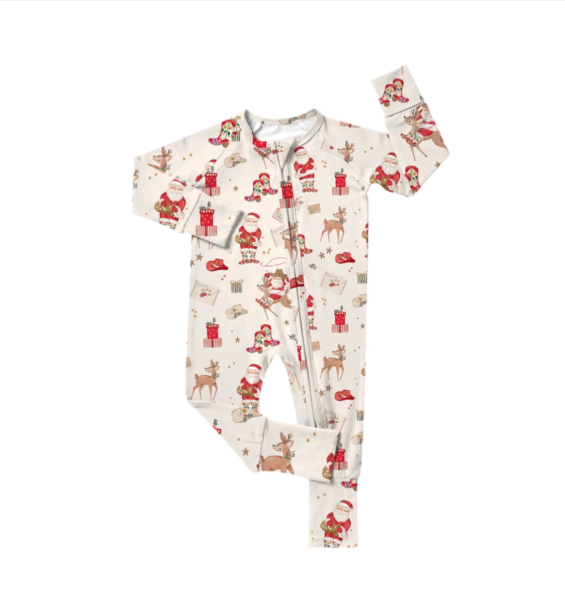 Laney Baby Ho-Ho Howdy Zipper Romper