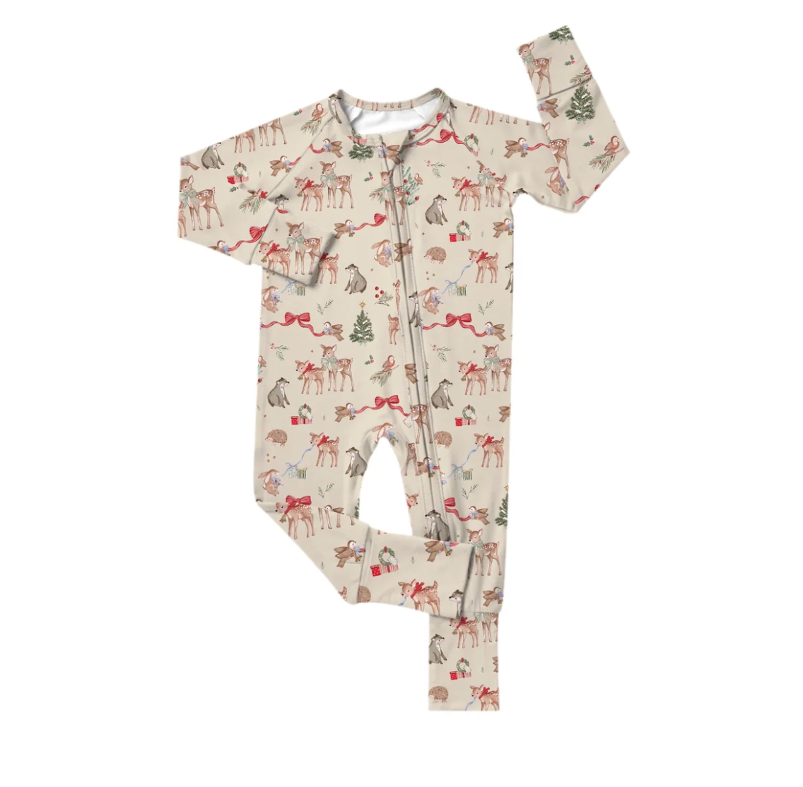 Laney Baby Woodland Noel Zipper Romper