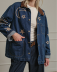 Celestial Embroidered Denim Jacket