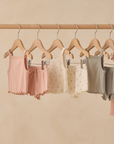 POINTELLE TANK + SHORTIE SET SAGE, Quincy Mae