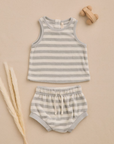 TERRY TANK + SHORT SET SKY STRIPE, Quincy Mae