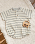 TERRY HENLEY ROMPER SKY STRIPE, Quincy Mae
