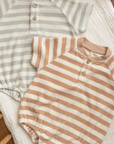 TERRY HENLEY ROMPER SKY STRIPE, Quincy Mae