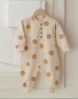QUINCY MAE RELAXED FLEECE JUMPSUIT PUMPKINS