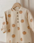 QUINCY MAE RELAXED FLEECE JUMPSUIT PUMPKINS