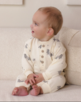 QUINCY MAE RELAXED FLEECE JUMPSUIT BABY BATS