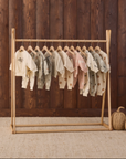 QUINCY MAE RELAXED FLEECE JUMPSUIT BABY BATS
