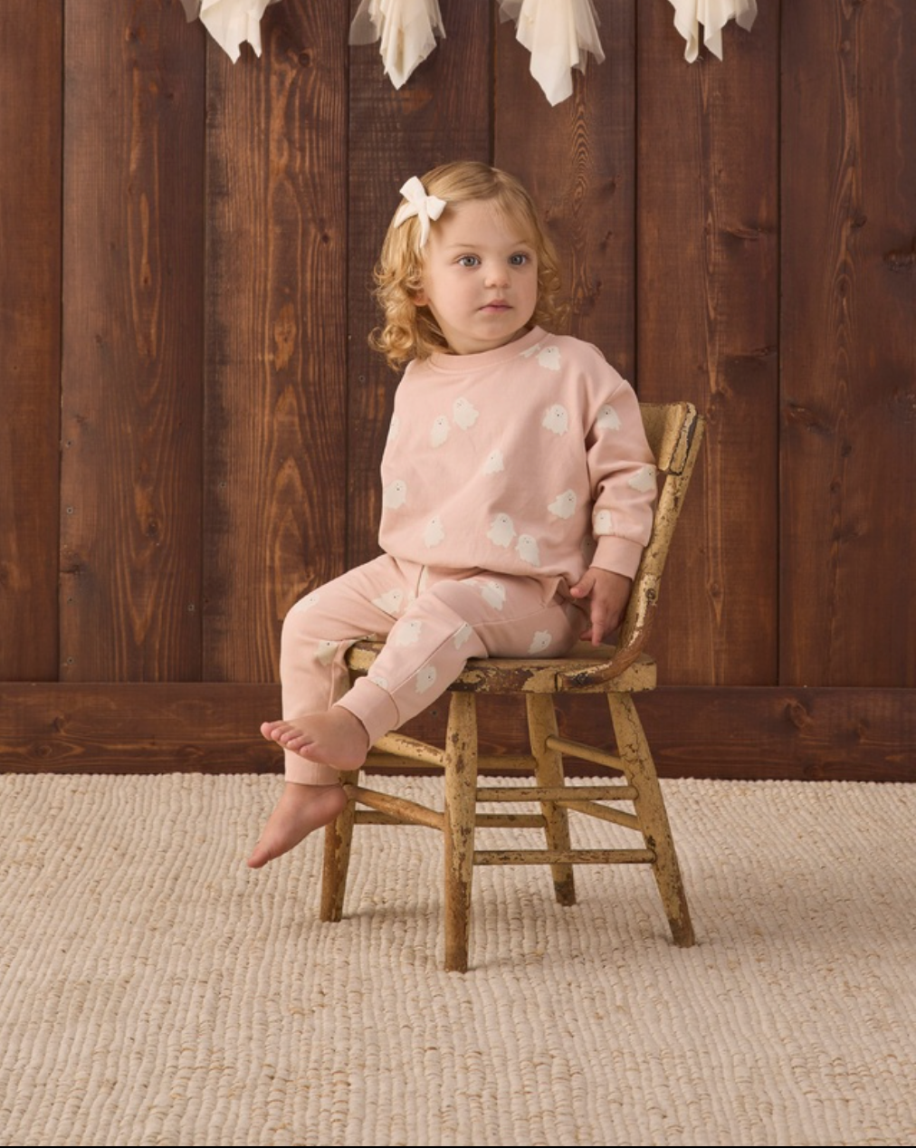 QUINCY MAE RELAXED FLEECE SWEATSHIRT SWEET GHOST