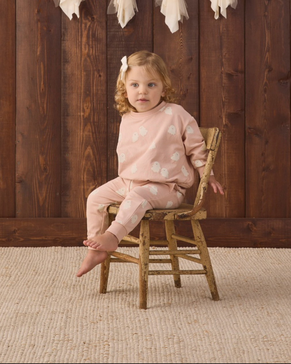 QUINCY MAE RELAXED FLEECE SWEATSHIRT SWEET GHOST