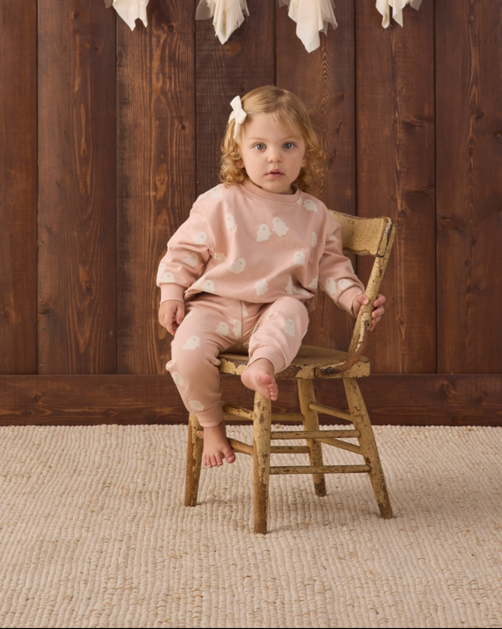 QUINCY MAE RELAXED FLEECE SWEATSHIRT SWEET GHOST
