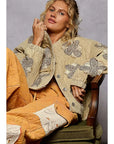 Balloon Sleeve Oversized Fit Quilted Jacket